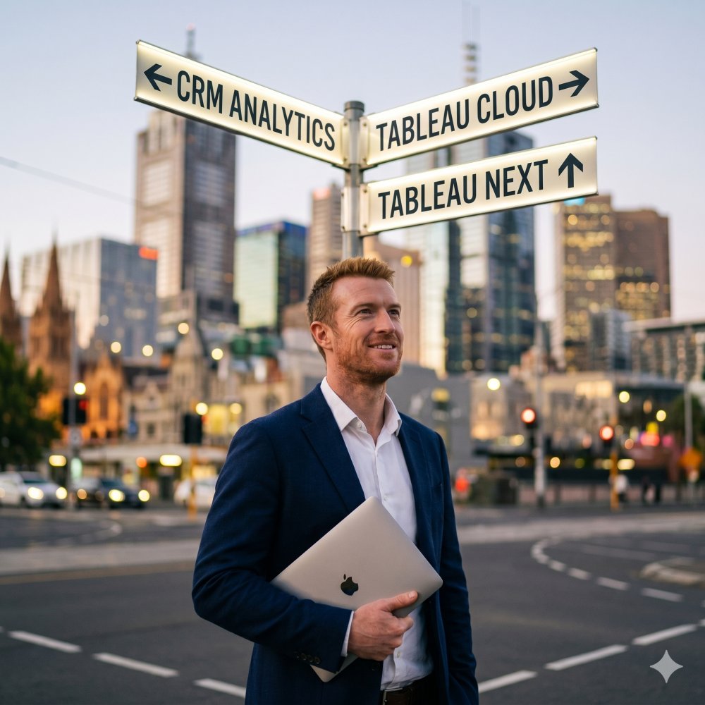 Robin Leonard at the analytics crossroads — CRM Analytics, Tableau Cloud, Tableau Next