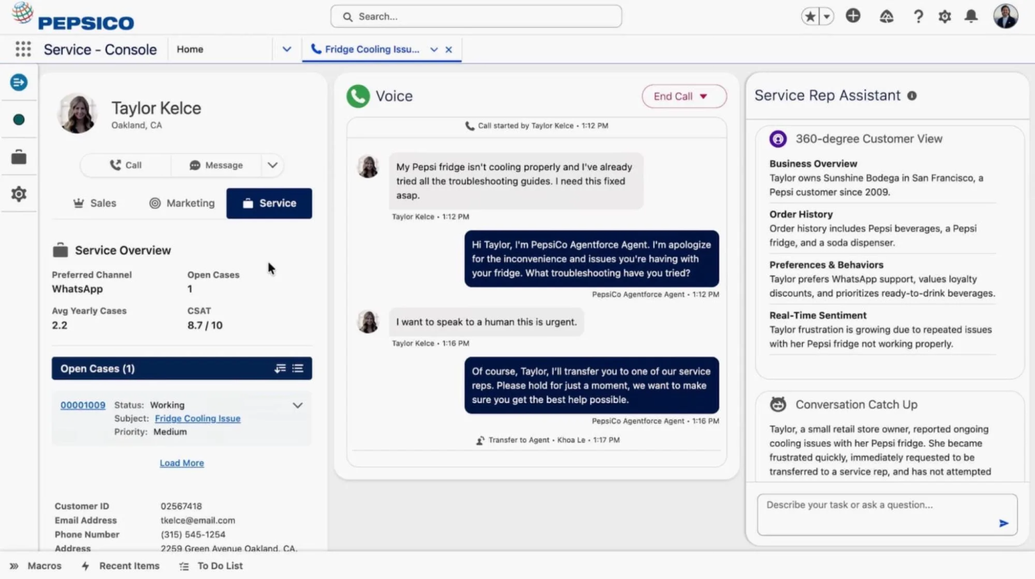 Sales Workspace with embedded agents